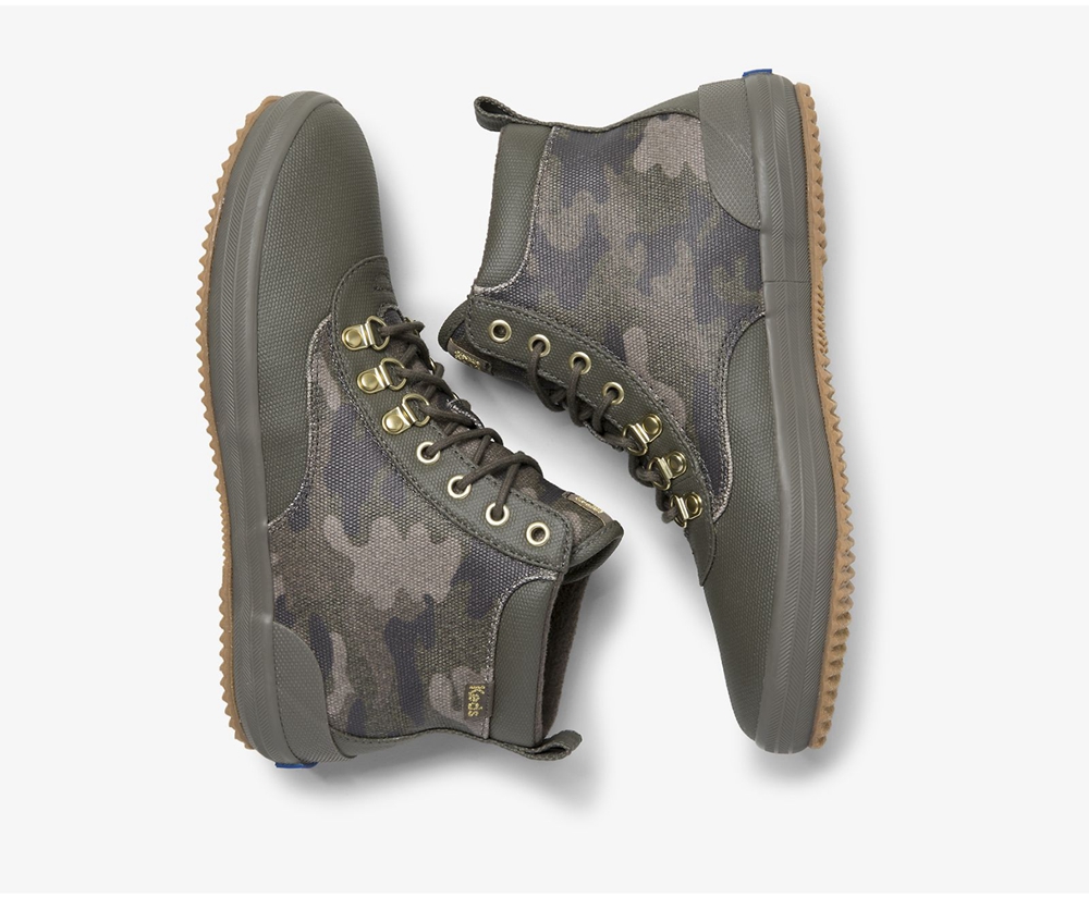 Botas Keds Mujer Verde Oliva - Scout Ii Water-Resistant Camo Lona W/ Thinsulate™ - 586-UTGCMJ